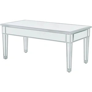 Elegant Lighting Reflexion Coffee Table, Antique Silver