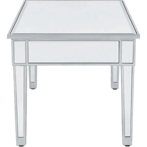 Elegant Lighting Reflexion Coffee Table, Antique Silver