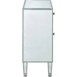 Elegant Lighting Reflexion End Table, Antique Silver