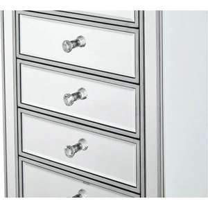 Elegant Lighting Reflexion 7 Drawers Lingerie Chest in Antique Silver
