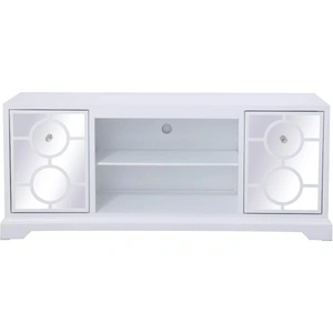 Elegant Lighting Modern 60-inch Mirrored TV Stand, White