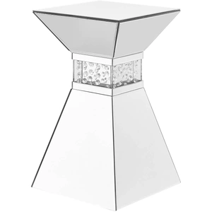 Elegant Lighting Modern 12-inch Crystal End Table, Composition 2, Clear Mirror