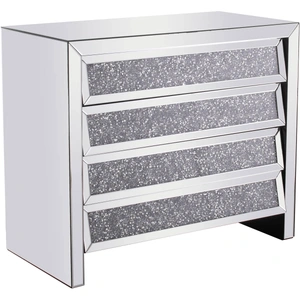 Elegant Lighting Modern 39-inch Crystal Cabinet, Composition 1, Silver Crystal
