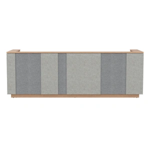NARBUTAS Domino 126-inch Reception Desk, Color Combination 2