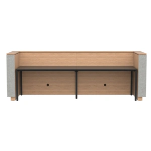 NARBUTAS Domino 126-inch Reception Desk, Color Combination 2