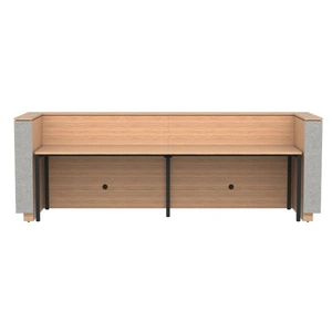 NARBUTAS Domino 126-inch Reception Desk, Color Combination 2