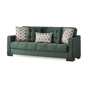 Empire Furniture, USA Midyat Woven Microsuede Convertible Storage Sofa, Green