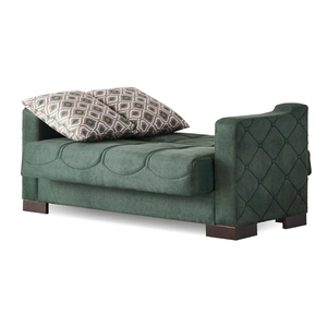 Empire Furniture, USA Midyat Woven Microsuede Convertible Storage Loveseat, Green