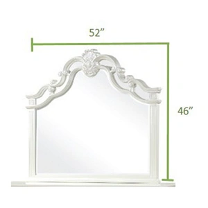 Galaxy Home Furnishings Milan Wood Veneer Mirror, Milky White