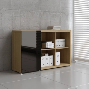 MDD Office Furniture Mito Office Managerial Cabinet w/Shelves & Sliding Door