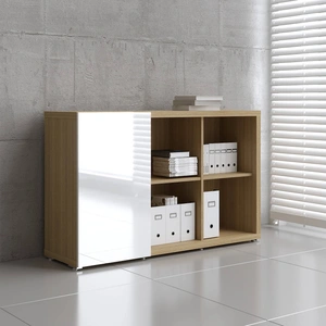 MDD Office Furniture Mito Office Managerial Cabinet w/Shelves & Sliding Door