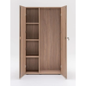 MDD Office Furniture Mito Lockable Wardrobe w/File Storage, 2 Doors & Slide-Out Hanger
