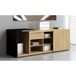 MDD Office Furniture Mito Office Managerial Cabinet w/Lockable Drawer & Sliding Door