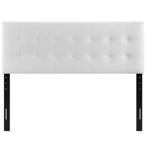 Modway Furniture Emily King Vinyl Headboard, White