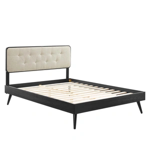 Modway Furniture Bridgette Wood Platform Bed With Splayed Legs
