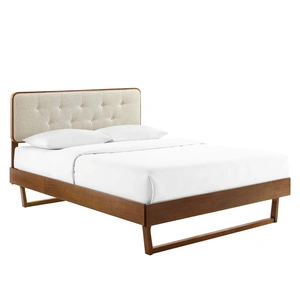 Modway Furniture Bridgette Wood Platform Bed With Angular Frame