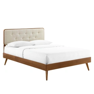 Modway Furniture Bridgette Wood Platform Bed With Splayed Legs