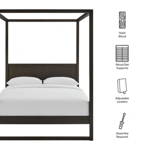 Modway Furniture Alva Wood Canopy Platform Bed