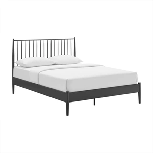 Modway Furniture Adair Spindle Metal Platform Bed, Charcoal