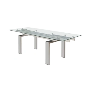 J&M Furniture Moda Tempered Glass Extendable Dining Table