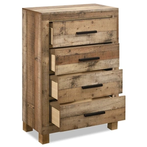 Lifestyle Furniture SM 8311 Wood Chest w/4 Drawers, Antique Natural Finish