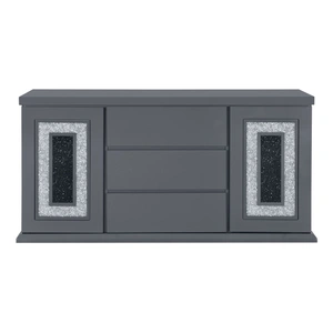 Global Furniture USA Monaco Glass/MDF/Wood Buffet w/2 Doors & 3 Drawers