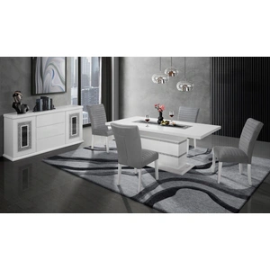 Global Furniture USA Monaco Glass/MDF/Wood Buffet w/2 Doors & 3 Drawers