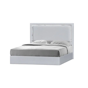 J&M Furniture Monet/Milan Fabric Platform Bedroom Set, Black