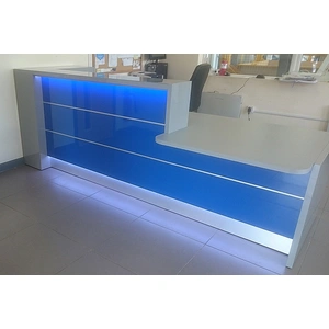 MDD Office Furniture Valde 104-inch Straight Reception Desk w/Left Counter Top