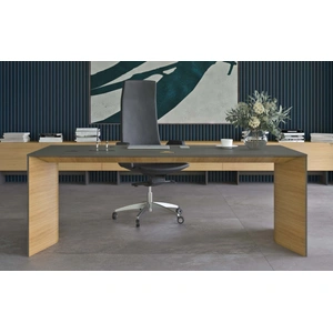 NARBUTAS Move 70.8-inch Executive Fixed Desk w/Built-in Power Socket Block, Grommet & Cover for Power Socket