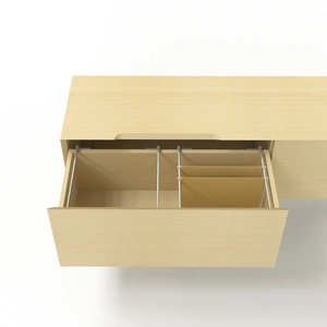 NARBUTAS Move&Lead Wall Fixed Storage Pedestal w/2 Drawers