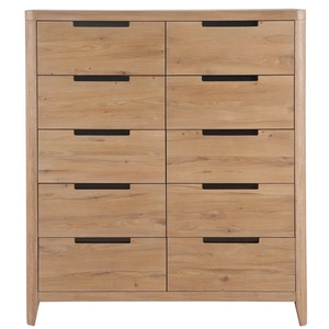 Universal Furniture Walker Wood Chest w/10 Drawers, Organic Natural Oak
