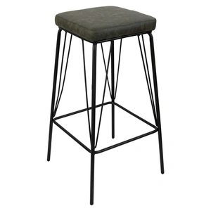 LeisureMod Millard PU Leather Bar Stool