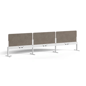 NARBUTAS Muro W196.1-inch Combination for 6 Single Desks w/63-inch Length Desktops