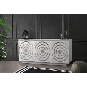 Modern Art SM Myra Wood Buffet w/3 Doors, Black