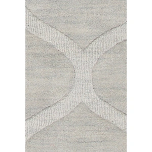 Chandra Mystica Wool Round Handmade Rug, 8', Grey