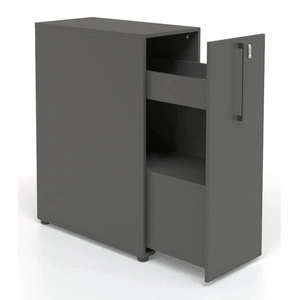 NARBUTAS Boxi Office Lockable Storage Tower w/3 Shelves