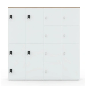 NARBUTAS Choice Office Single Row Locker w/3 Small Lockable Doors w/Electronic Keypad Lock