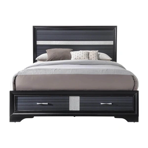 ACME Naima Wood/Wood Veneer Storage Platform Bed