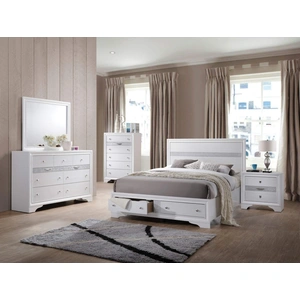 ACME Naima Wood/Wood Veneer Storage Platform Bedroom Set