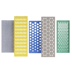 NARBUTAS Acoustic Artwork Ceiling-mounted PET Partition, 5 Piece