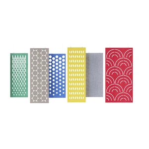 NARBUTAS Acoustic Artwork Ceiling-mounted PET Partition, 5 Piece