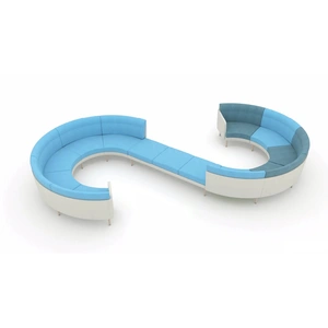 NARBUTAS Arcipelago S-Shaped 13-seater Modular Lounge Seating