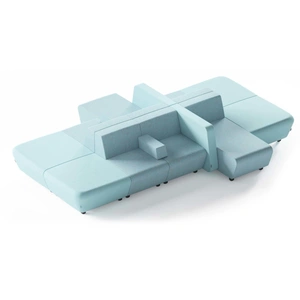 NARBUTAS Soft Rock Straight Two-Sided Seater Combination w/4 Central Side Armrests w/Power Sockets