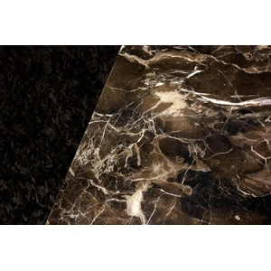 Mobital Navajo Square Marble Sofa Table, Dark Emperador