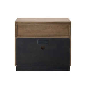 Universal Furniture Nomad Wood Nightstand w/2 Drawers in White Oak