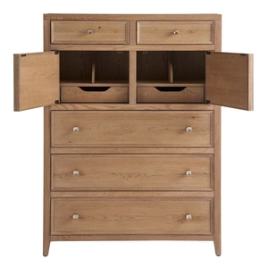 Universal Furniture Weekender Wood Chest w/5 Drawers & 2 Doors, Sand Dune