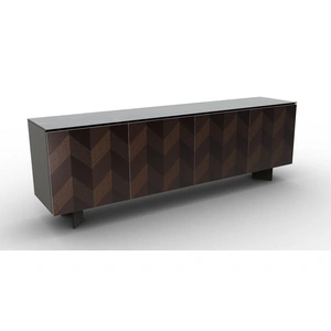 Calligaris Universal Ceramic/Wood/Glass Customizable Sideboard w/4 Doors & Metal Base