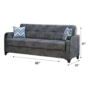 Empire Furniture, USA Nebraska Fabric Storage Sofabed, Grey