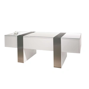 Sharelle Furnishings Nero Glass Desk
